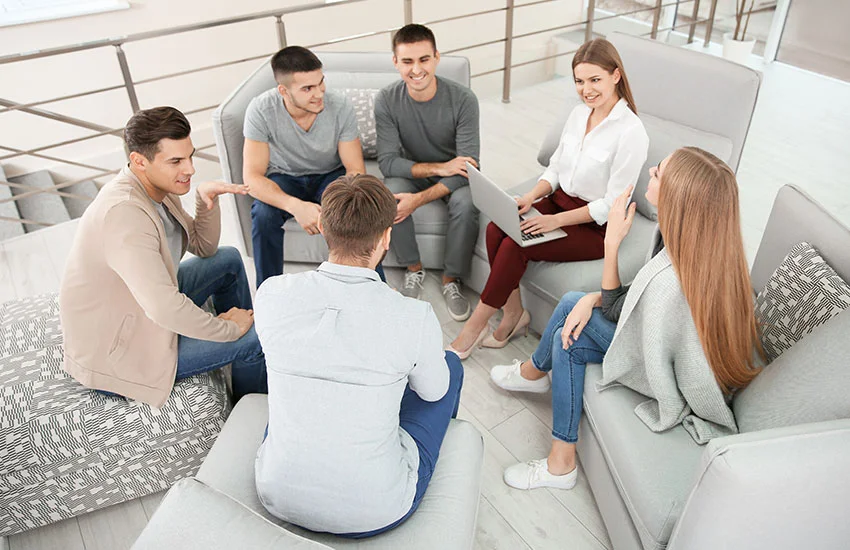 grupo de trabajo feliz